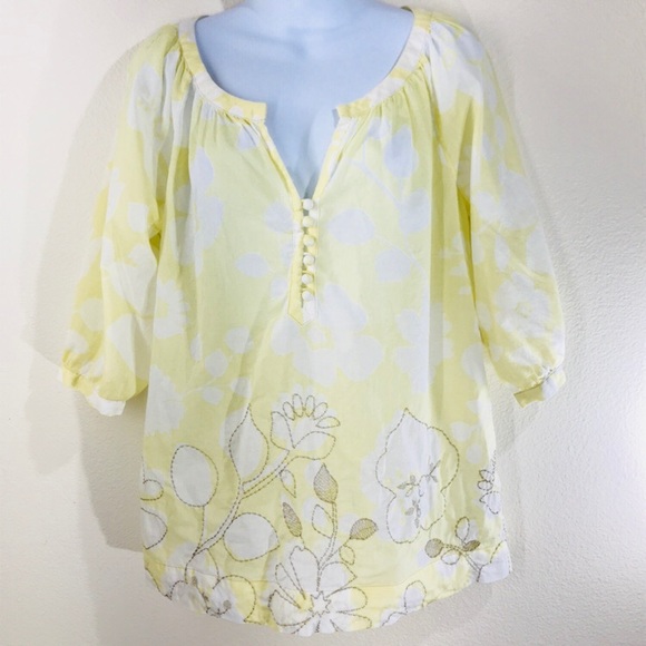 CAbi Tops - SOLD CAbi Ebroidered Smocked Blouse Size Medium